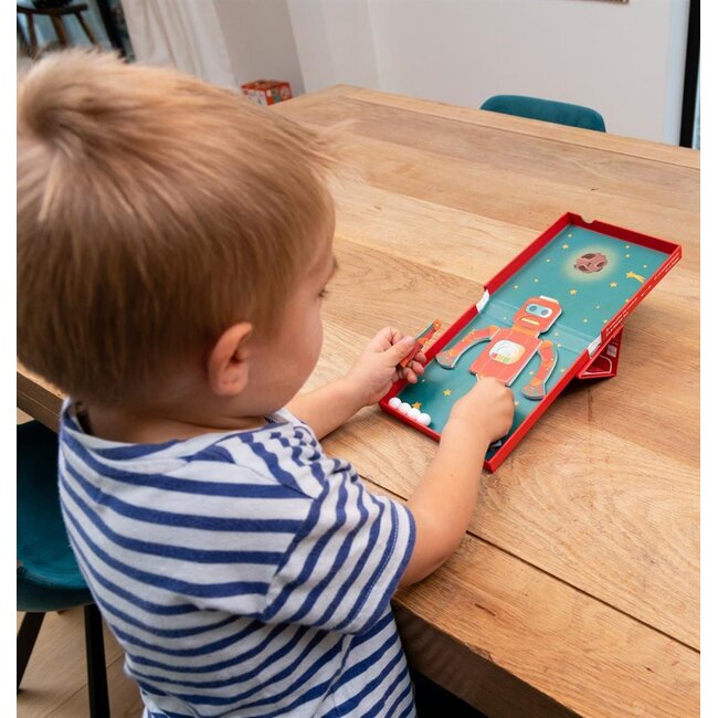 Scratch Puzzel & knikkerbaan - Robot - Magnetisch - 15,5x20,5cm