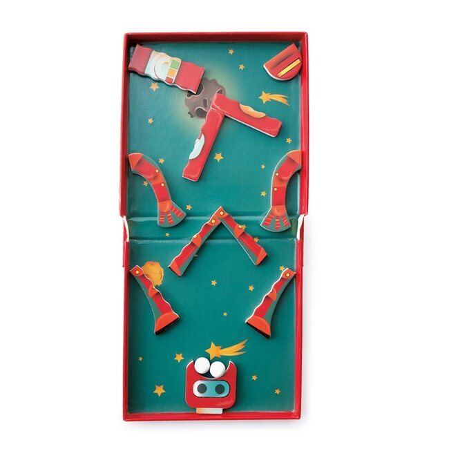 Scratch Puzzel & knikkerbaan - Robot - Magnetisch - 15,5x20,5cm