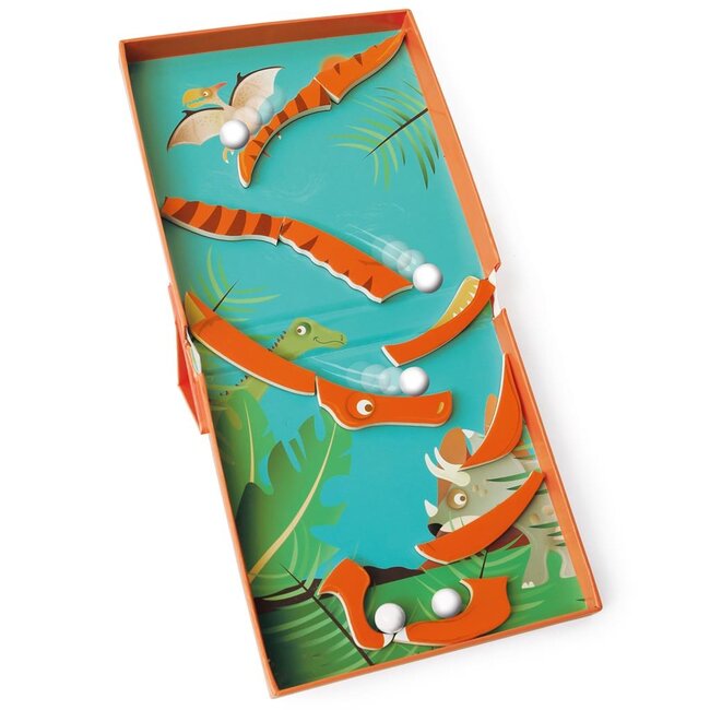 Scratch Puzzel & knikkerbaan - Dinosaurus - Magnetisch - 15,5x20,5cm