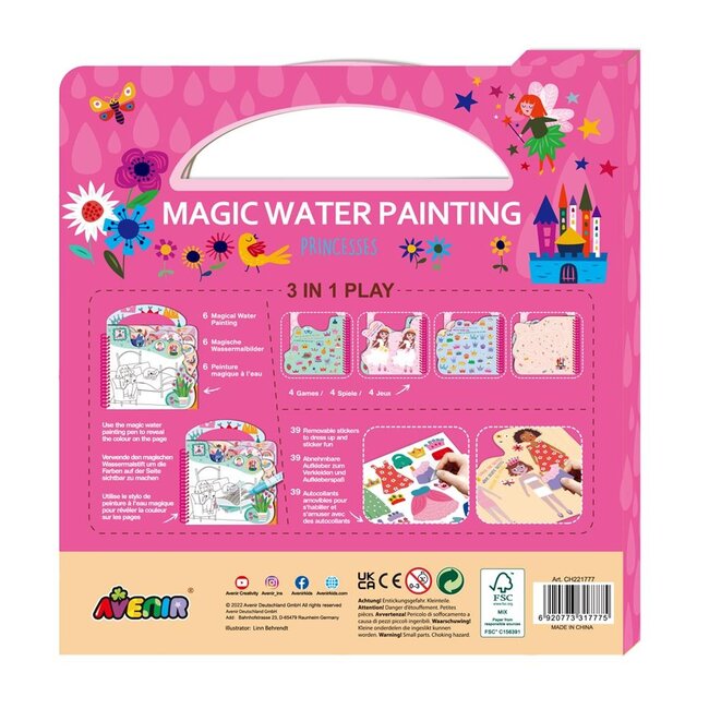 Kleuren met water - Prinses - Met spelletjes & stickers