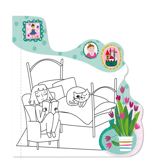 Kleuren met water - Prinses - Met spelletjes & stickers