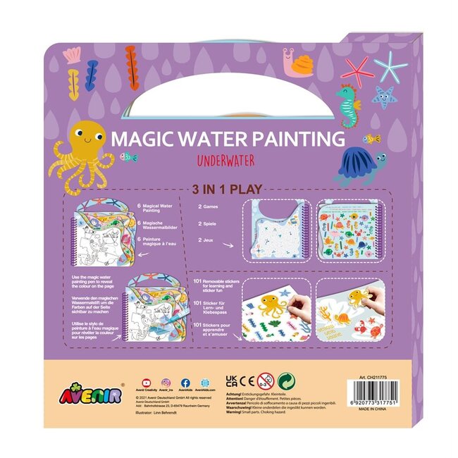 Kleuren met water - Onder water - Met spelletjes & stickers