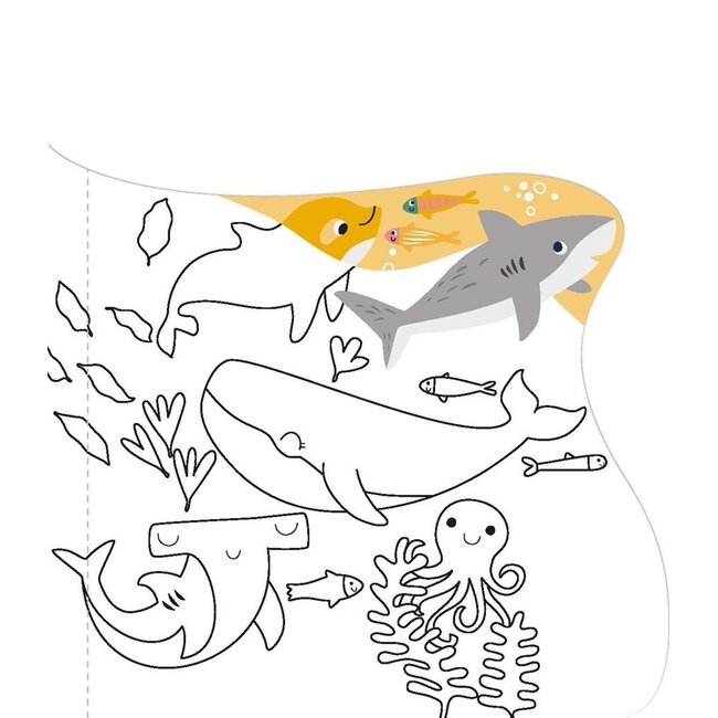 Kleuren met water - Onder water - Met spelletjes & stickers