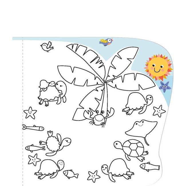 Kleuren met water - Onder water - Met spelletjes & stickers