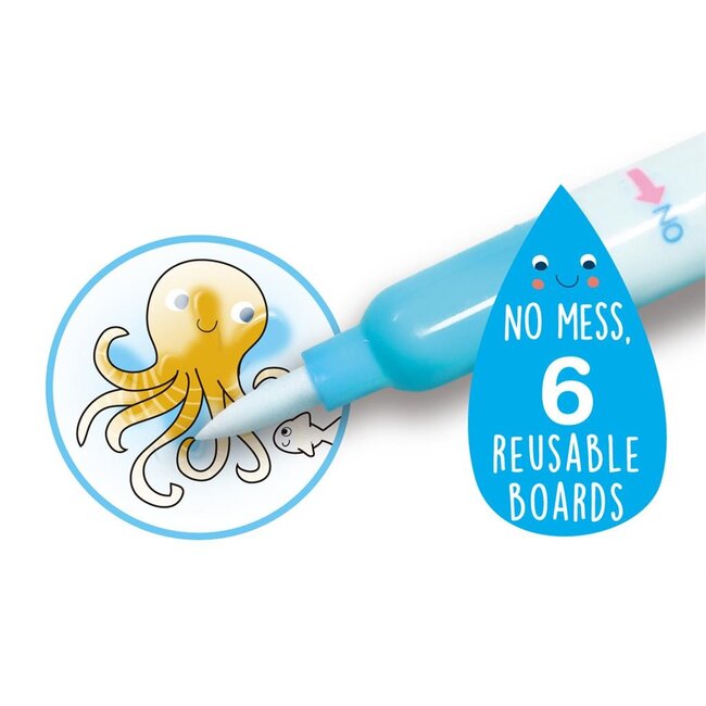Kleuren met water - Onder water - Met spelletjes & stickers
