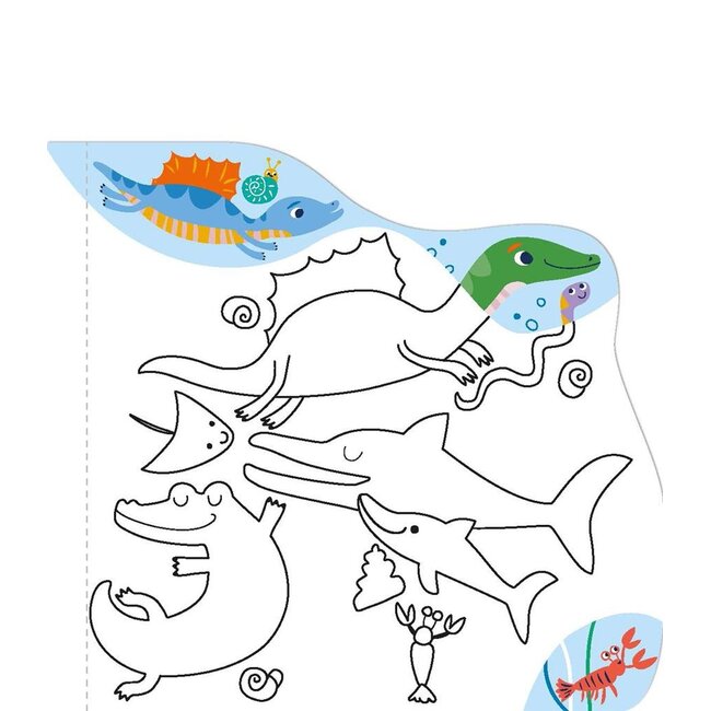 Avenir Kleuren met water - Dinosaurussen - Met spelletjes & stickers