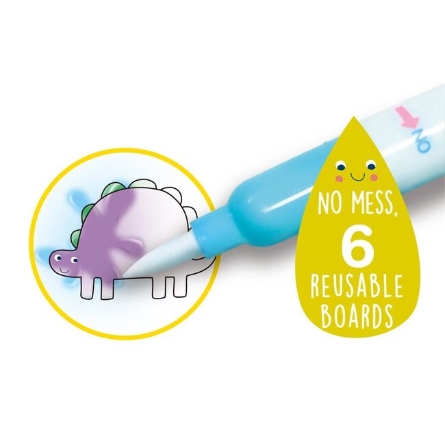 Avenir Kleuren met water - Dinosaurussen - Met spelletjes & stickers