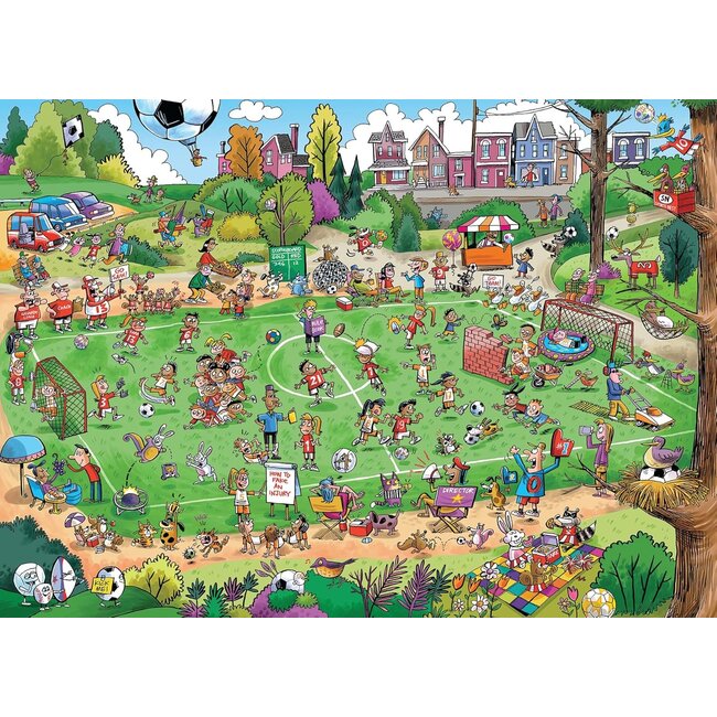 Cobble hill Puzzel - Doodle town - Offside antics - 1000st.