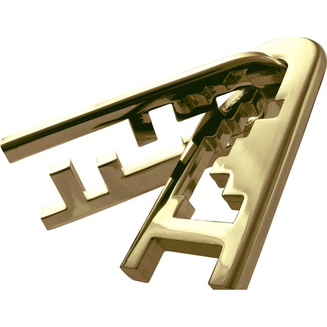 Eureka IQ-puzzel - Keyhole - Mini - Metaal - Goud - Niveau 4
