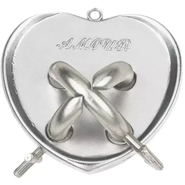 Eureka IQ-puzzel - Amour - Mini - Metaal - Zilver - Niveau 5