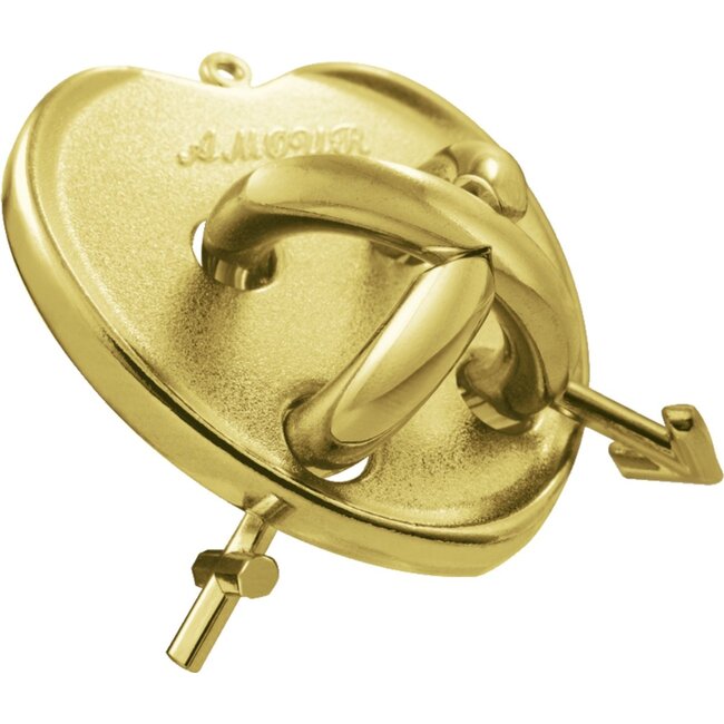 Eureka IQ-puzzel - Amour - Mini - Metaal - Goud - Niveau 5