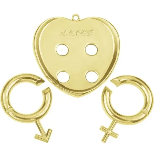 Eureka IQ-puzzel - Amour - Mini - Metaal - Goud - Niveau 5