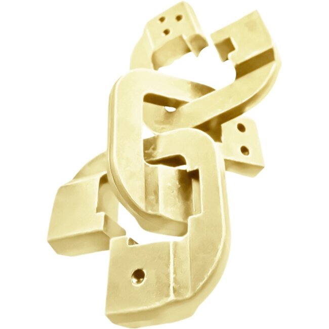Eureka IQ-puzzel - Chain - Mini - Metaal - Goud - Niveau 6