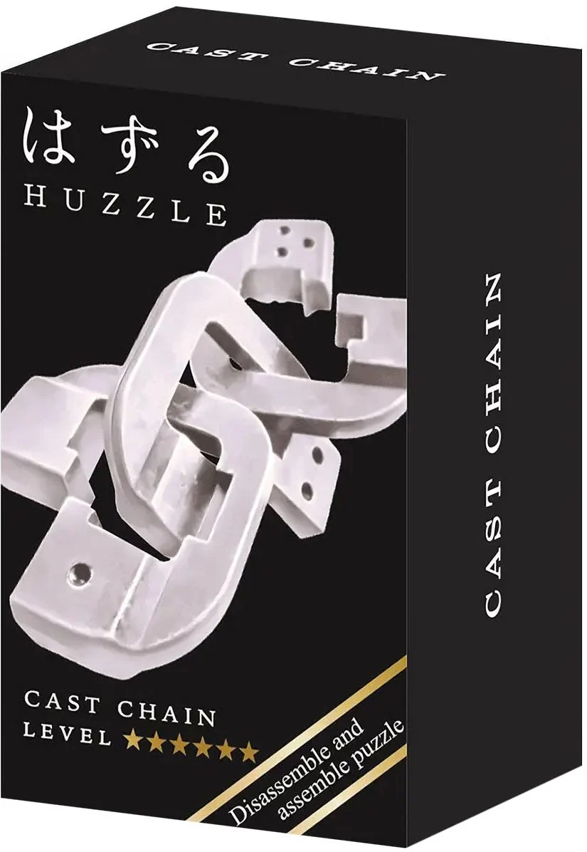 IQ-puzzel - Chain - Mini - Metaal - Zilver - Niveau 6