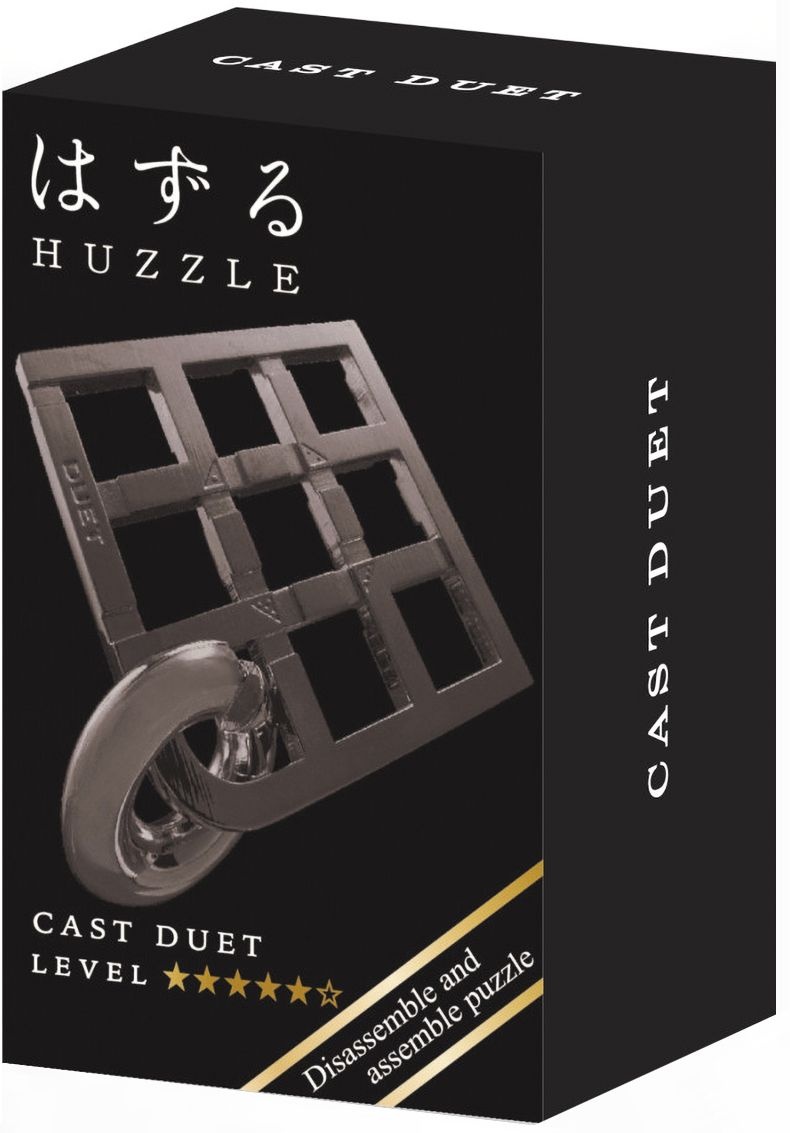 IQ-puzzel - Duet - Mini - Metaal - Zwart - Niveau 5