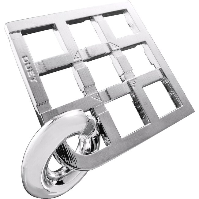 Eureka IQ-puzzel - Duet - Mini - Metaal - Zilver - Niveau 5