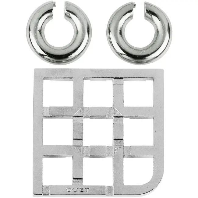 Eureka IQ-puzzel - Duet - Mini - Metaal - Zilver - Niveau 5