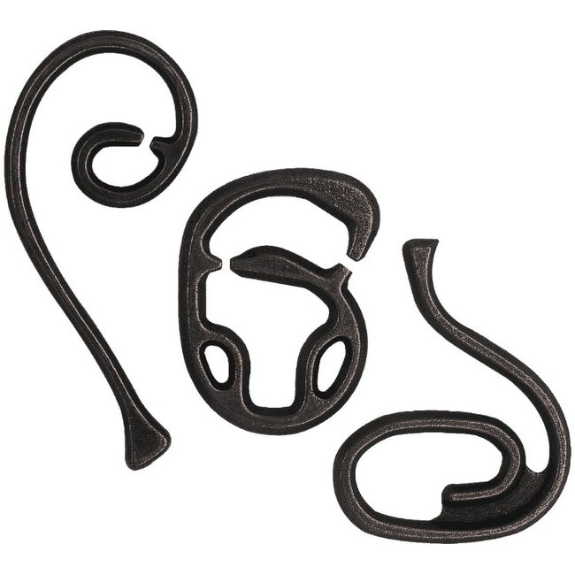 Eureka IQ-puzzel - Enigma - Mini - Metaal - Zwart - Niveau 6