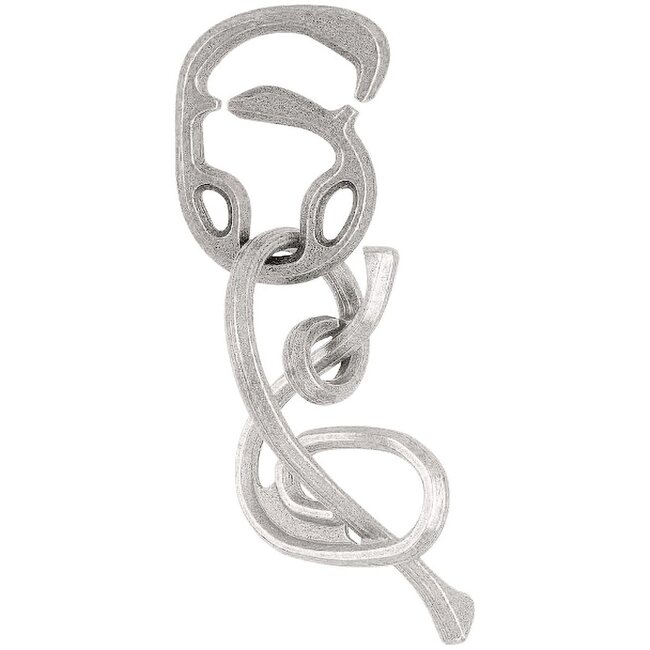 Eureka IQ-puzzel - Enigma - Mini - Metaal - Zilver - Niveau 6