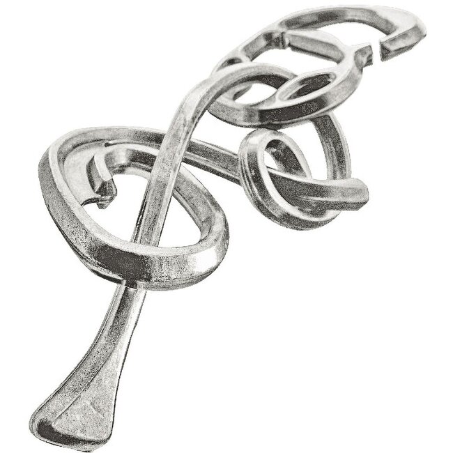 Eureka IQ-puzzel - Enigma - Mini - Metaal - Zilver - Niveau 6