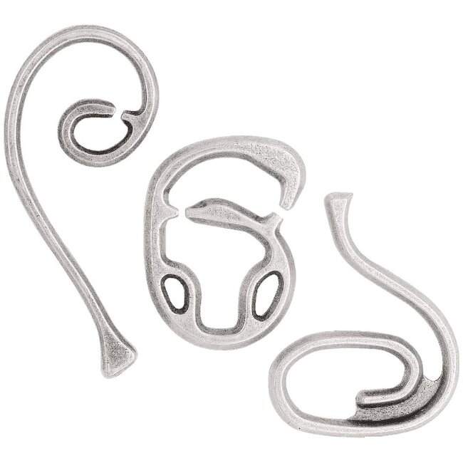 Eureka IQ-puzzel - Enigma - Mini - Metaal - Zilver - Niveau 6