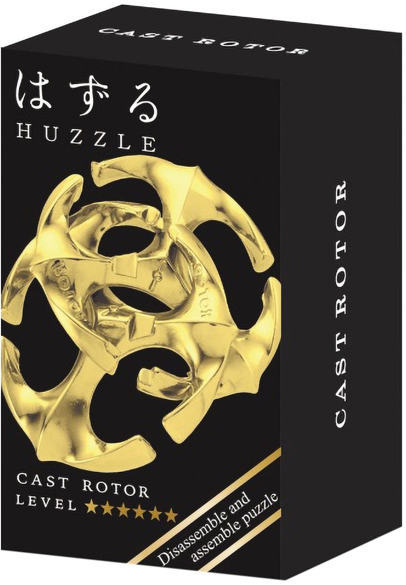 IQ-puzzel - Rotor - Mini - Metaal - Goud - Niveau 6