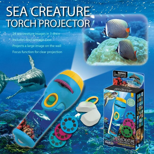 Ambo Zaklamp & projector - Zeedieren - Met 3x8 afbeeldingen