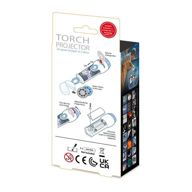 Ambo Zaklamp & projector - Ruimte - Met 3x8 afbeeldingen