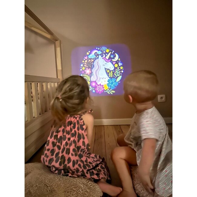 Ambo Zaklamp & projector - Eenhoorns - Met 3x8 afbeeldingen