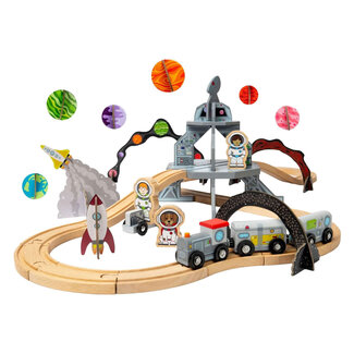 BigJigs Rails - Treinbaanset - In de ruimte - 42dlg.