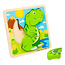 BigJigs Puzzel - Dino - T-rex - Extra dikke stukken - 4st.