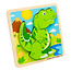 BigJigs Puzzel - Dino - T-rex - Extra dikke stukken - 4st.