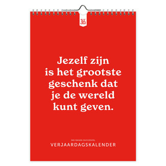 Comello Verjaardagskalender - 365 dagen succesvol - 21x29,7cm
