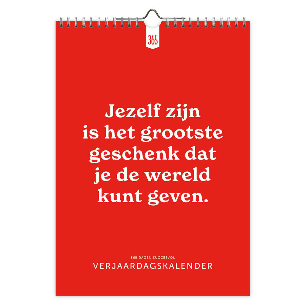 Verjaardagskalender - 365 dagen succesvol - 21x29,7cm