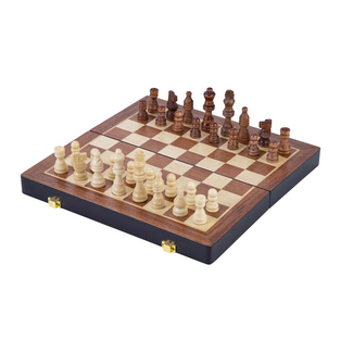 Spel - Schaakspel - Essenhout - Inklapbaar- 30x30x5cm