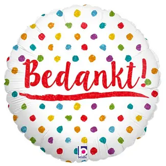 Folieballon - Bedankt! - Holografisch - 46cm - Zonder vulling