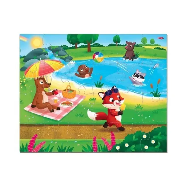 Haba Puzzel - Jaargetijden - Seizoenen - 4 in 1 - 4x24st. - 3+