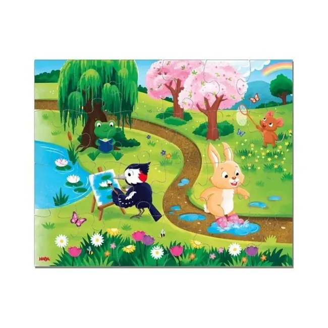 Haba Puzzel - Jaargetijden - Seizoenen - 4 in 1 - 4x24st. - 3+