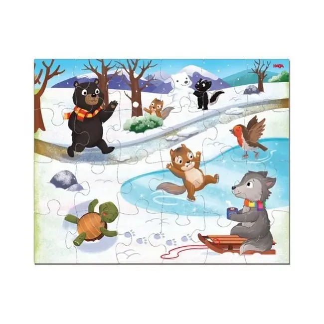 Haba Puzzel - Jaargetijden - Seizoenen - 4 in 1 - 4x24st. - 3+