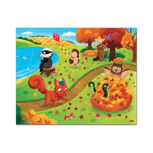 Haba Puzzel - Jaargetijden - Seizoenen - 4 in 1 - 4x24st. - 3+
