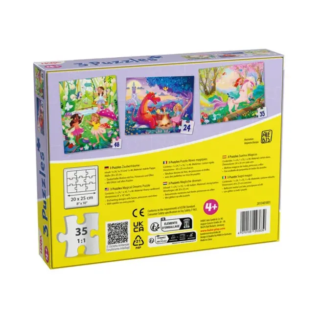 Haba Puzzel - Toverdroom - 3 in 1 - 24, 35, 48st. - 4+