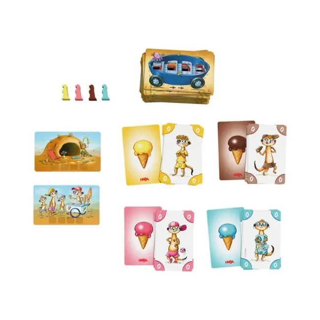 Haba Nice ice - Stokstaartjes race - Bordspel - 5+