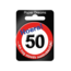 Paper Dreams Button - 50 jaar - Verkeersbord - Klein