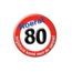 Paper Dreams Button - 80 jaar - Verkeersbord - Klein