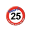 Paper Dreams Button - 25 jaar - Verkeersbord - Klein