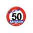 Paper Dreams Button - 50 jaar, Abraham - Verkeersbord - Klein