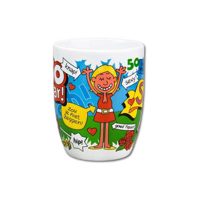 Paper Dreams Mok - Cartoon - 50 jaar, Sarah