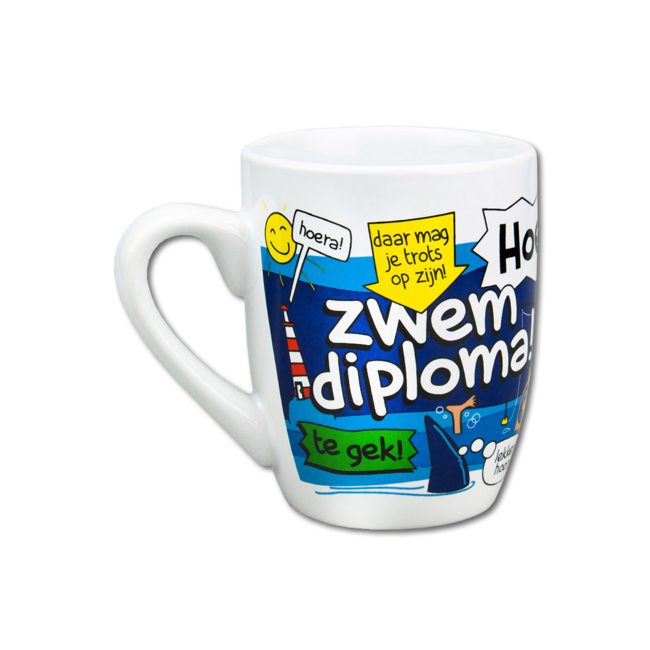 Paper Dreams Mok - Cartoon - Zwemdiploma