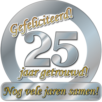 Paperdreams Huldebord - 25 jaar getrouwd