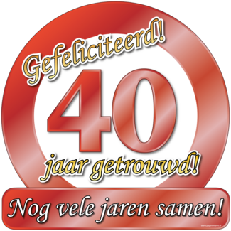 Paperdreams Huldebord - 40 jaar getrouwd